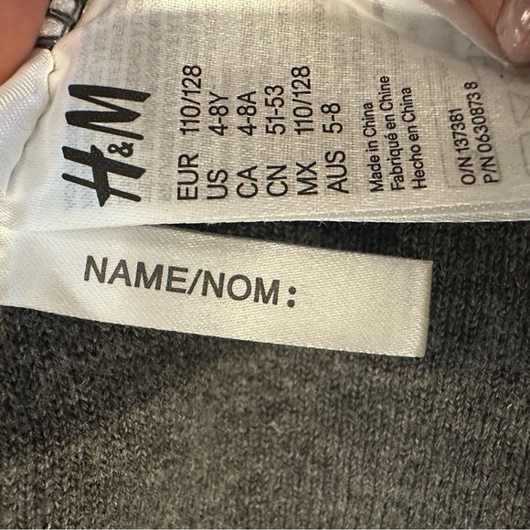 ⚡️2/$25⚡️Official Pokémon x H&M Gray Yellow Pikachu Kids Winter Knit Hat| 4-8Y - Picture 5 of 6